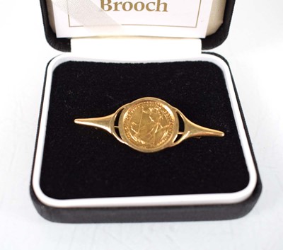 Lot A Royal Mint 1996 Britannia brooch, overall...