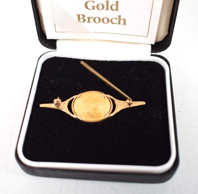 Lot A Royal Mint 1996 Britannia brooch, overall...