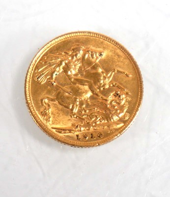 Lot 998 - A sovereign dated 1914