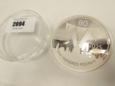 Lot 2094 - 2025 VE Day 80th Anniversary £100 1kg coin