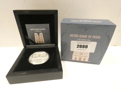 Lot 2099 - Notre-Dame De Paris 3oz Silver Coin with case