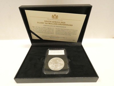 Lot 2100 - 2025 Krugerrand 1oz silver coin capsule, case...
