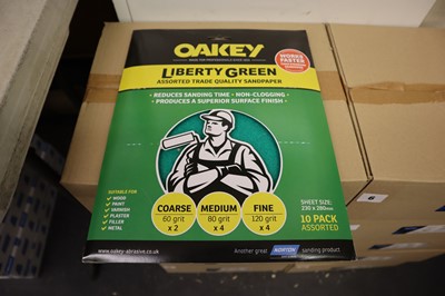 Lot 5 - Oakey Liberty Green 10 pack assorted grit...