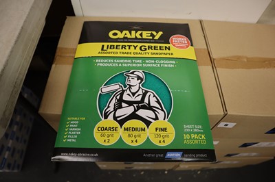 Lot 8 - Oakey Liberty Green 10 pack assorted grit...