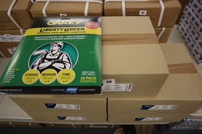 Lot 40 - Oakey Liberty Green 10 pack assorted grit...