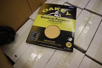 Lot 60 - Oakey 5 pack general purpose sandpaper sheets,...