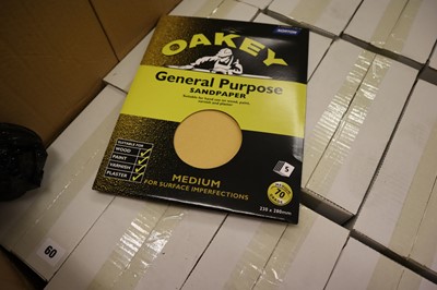 Lot 64 - Oakey 5 pack general purpose sandpaper sheets,...