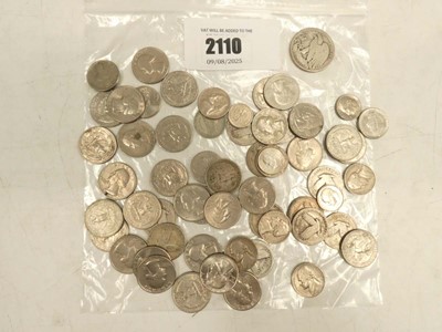 Lot 2110 - Collection of Half Dollar and Quarter Dollar...
