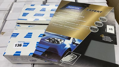 Lot 136 - Norton Expert 6 pack sandpaper for lacquer...