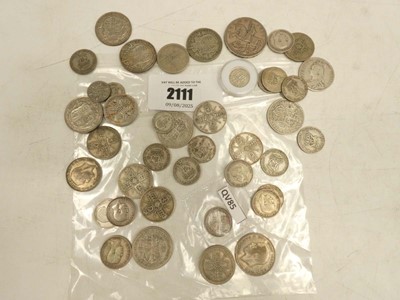 Lot 2111 - Collection of pre-1947 silver content Half...