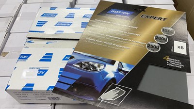 Lot 137 - Norton Expert 6 pack sandpaper for lacquer...