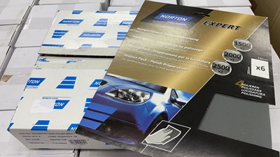 Lot 138 - Norton Expert 6 pack sandpaper for lacquer...