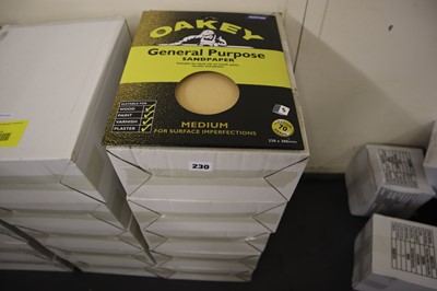Lot 230 - Oakey 5 pack general purpose sandpaper sheets,...