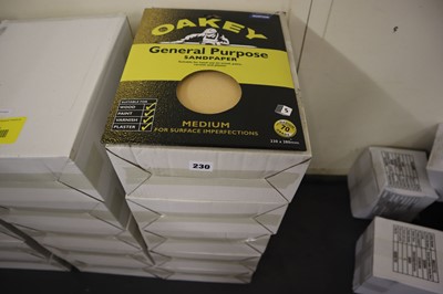 Lot 231 - Oakey 5 pack general purpose sandpaper sheets,...