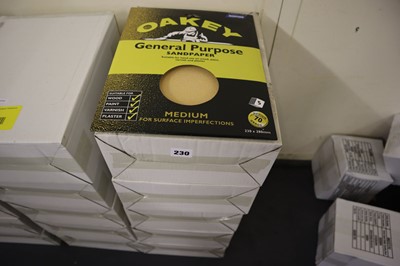 Lot 232 - Oakey 5 pack general purpose sandpaper sheets,...