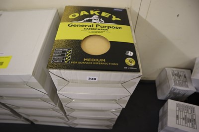 Lot 233 - Oakey 5 pack general purpose sandpaper sheets,...