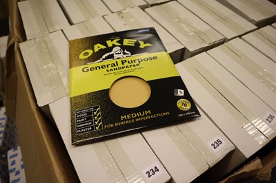 Lot 235 - Oakey 5 pack general purpose sandpaper sheets,...