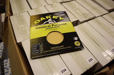 Lot 236 - Oakey 5 pack general purpose sandpaper sheets,...