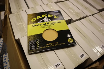 Lot 237 - Oakey 5 pack general purpose sandpaper sheets,...