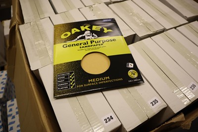 Lot 239 - Oakey 5 pack general purpose sandpaper sheets,...