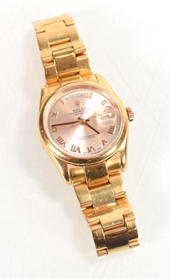 Lot A gentleman's 18ct yellow gold Oyster...