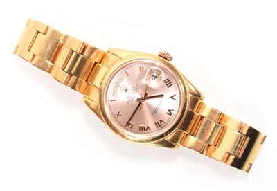 Lot A gentleman's 18ct yellow gold Oyster...