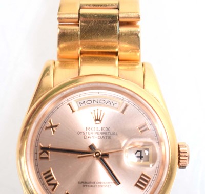 Lot A gentleman's 18ct yellow gold Oyster...