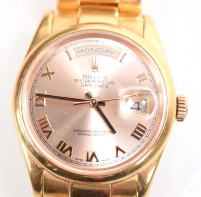 Lot A gentleman's 18ct yellow gold Oyster...