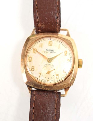 Lot 882 - A gentleman's 9ct yellow gold Sportsmans...