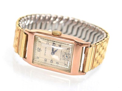 Lot 887 - A gentleman's 9ct yellow gold wristwatch by...
