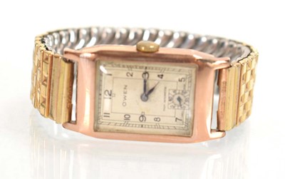 Lot 887 - A gentleman's 9ct yellow gold wristwatch by...