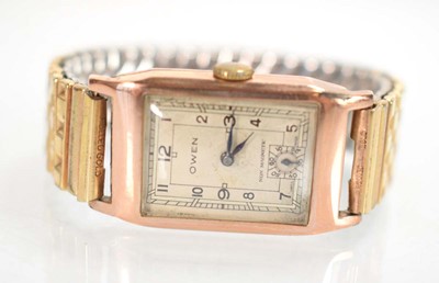 Lot 887 - A gentleman's 9ct yellow gold wristwatch by...