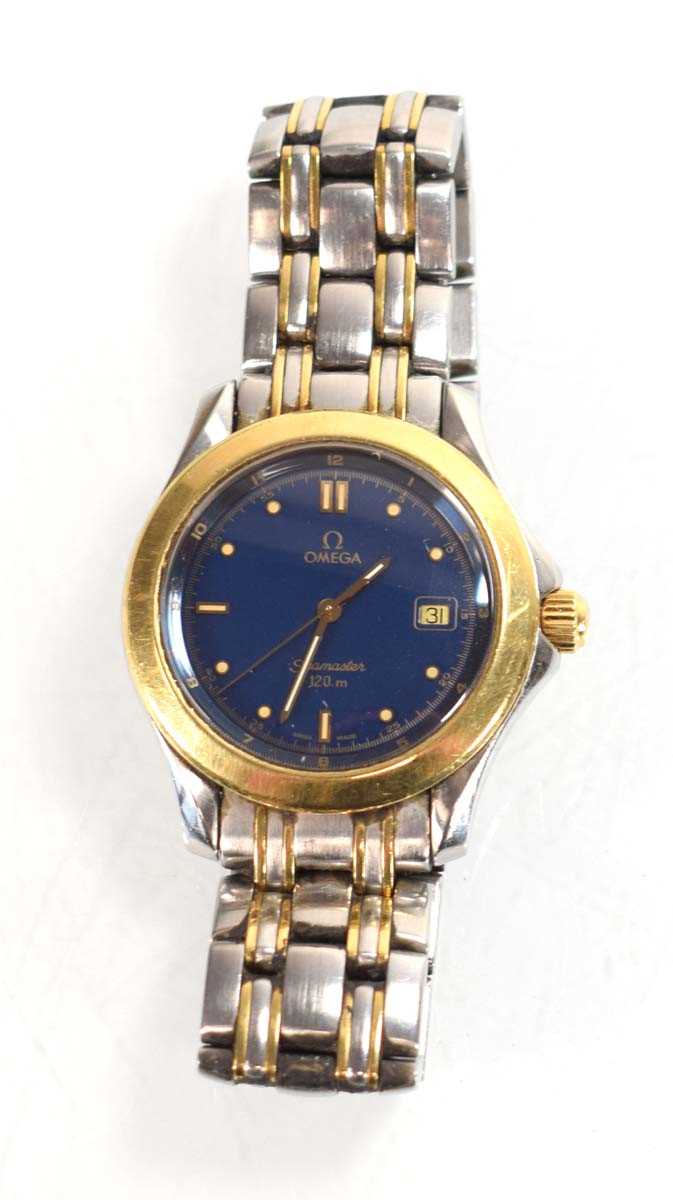 Lot 889 - A stainless steel and gold plated Seamaster...