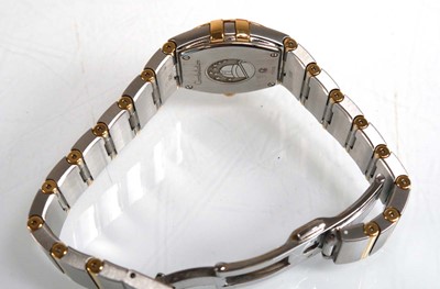 Lot 900 - A ladies stainless steel and gold plated...