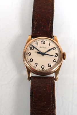 Lot 903 - A ladies 9ct yellow gold wristwatch by Rolex,...