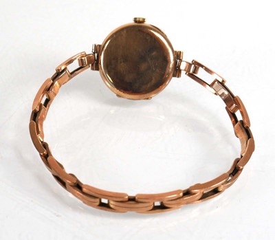 Lot 904 - A ladies 9ct yellow gold wristwatch by Imshi,...