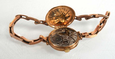 Lot 904 - A ladies 9ct yellow gold wristwatch by Imshi,...