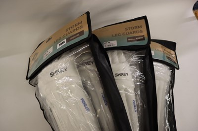 Lot 3x pairs Shrey Storm batting pads, junior, ambi