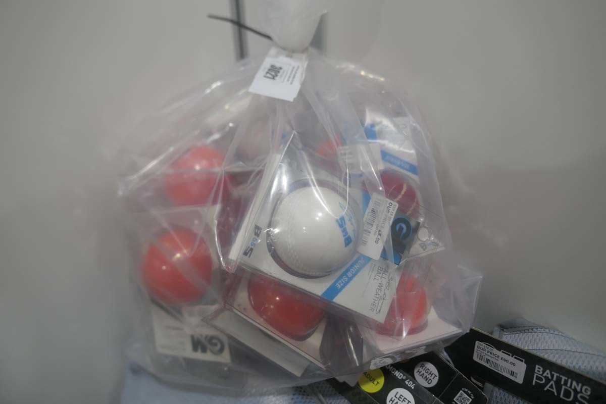 Lot 13x GM swing and practice cricket balls