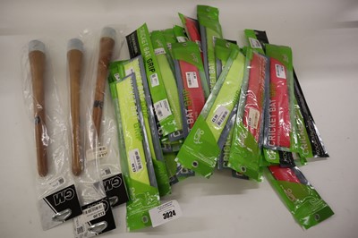 Lot 30x Kookaburra cricket bat grips and 3x wooden...