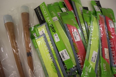 Lot 30x Kookaburra cricket bat grips and 3x wooden...