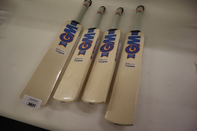 Lot 4x GM Sparq cricket bats, youth
