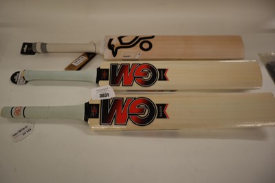 Lot 3x cricket bats, size 4; 2x GM Radon, 1x...