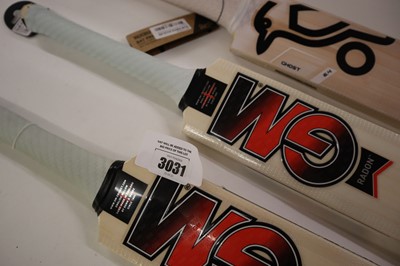 Lot 3x cricket bats, size 4; 2x GM Radon, 1x...