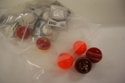 Lot 15x various cricket balls and training cricket...