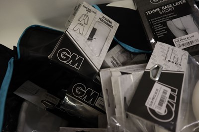 Lot GM cricket bag containing a large number...