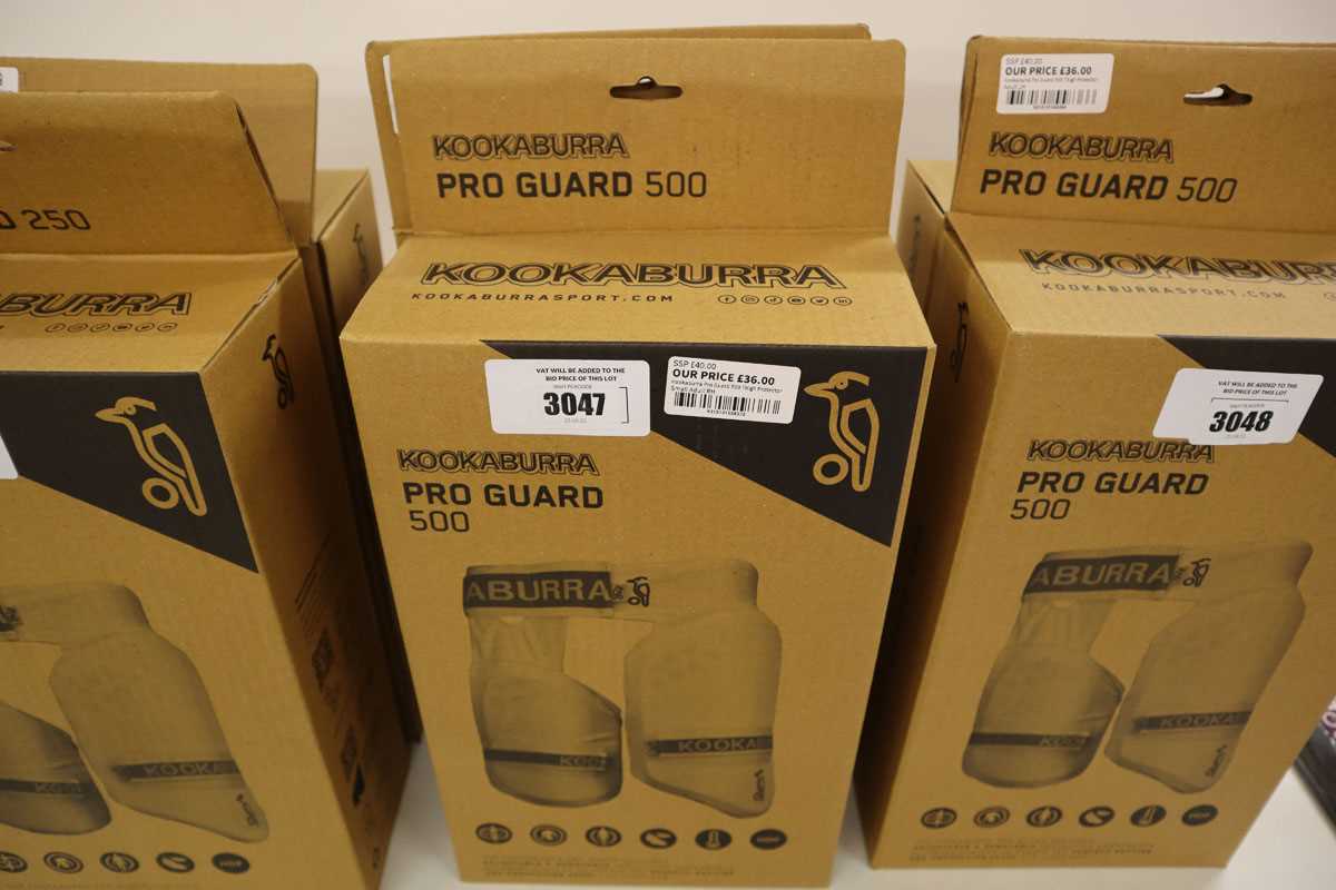 Lot 2x adult Kookaburra Pro thigh guards