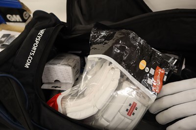 Lot Shrey cricket bag containing cricket batting...
