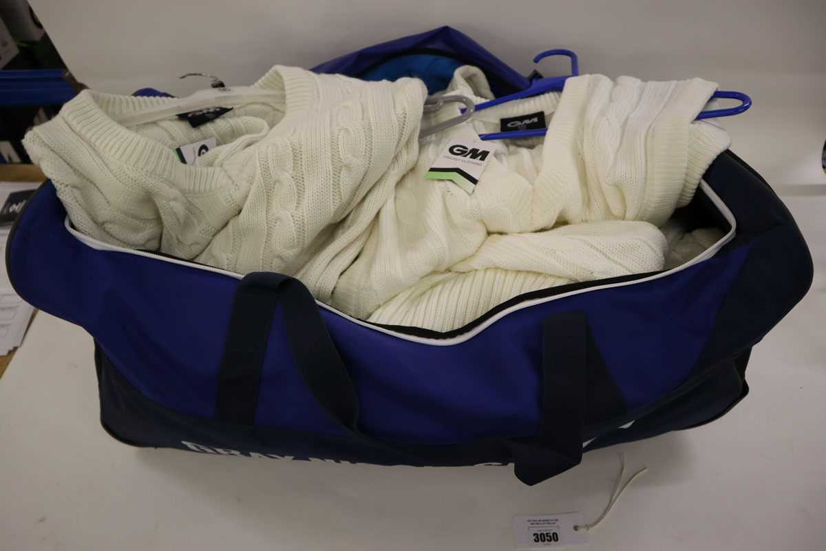 Lot Gray Nicholls cricket bag containing assorted...
