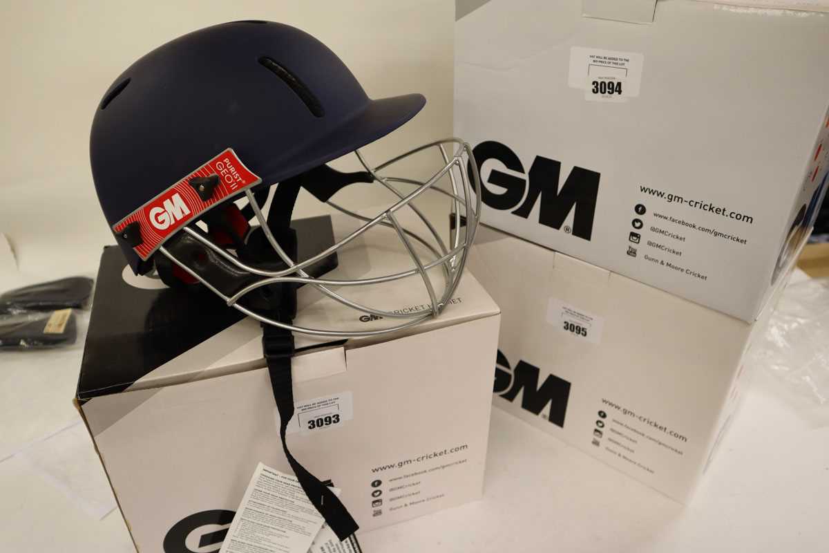 Lot GM Purist GEO II cricket helmet, navy, senior